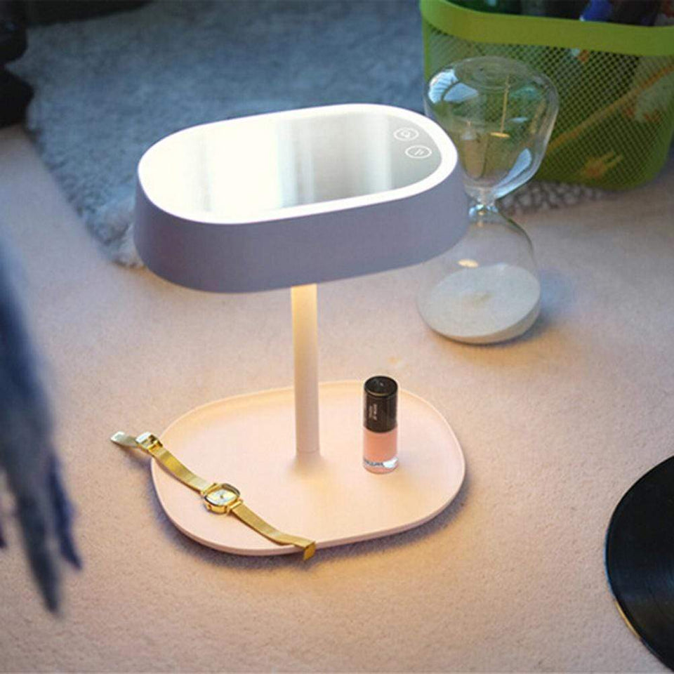 Folding Makeup Mirror Desk Lamp