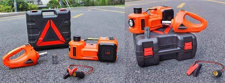 3-in-1 Electric Car Jack, Impact Wrench, and Tire Inflator