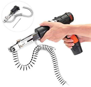 Automatic Screw Spike Chain Nail Gun Adapter For Electric Drill Woodworking