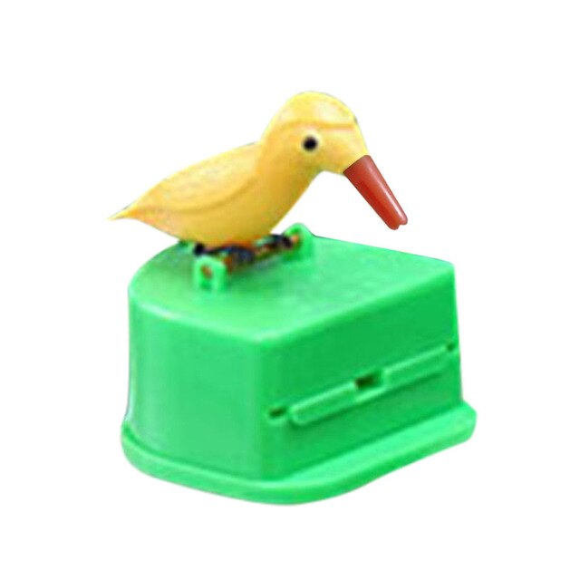 Automatic Cartoon Bird Push Toothpick Holder