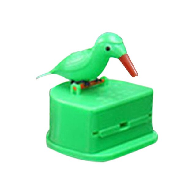 Automatic Cartoon Bird Push Toothpick Holder