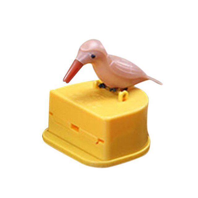 Automatic Cartoon Bird Push Toothpick Holder