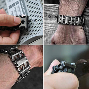 29 in 1 Multi functional Tread Bracelet Stainless Steel Tools Kit