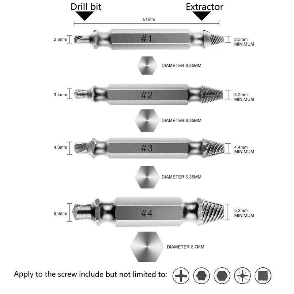 DAMAGED SCREW EXTRACTOR