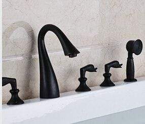 Luxury Elegant Oil Rubbed Bronze Bathroom Tub Faucet