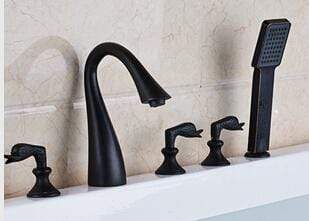 Luxury Elegant Oil Rubbed Bronze Bathroom Tub Faucet