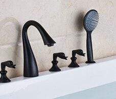 Luxury Elegant Oil Rubbed Bronze Bathroom Tub Faucet