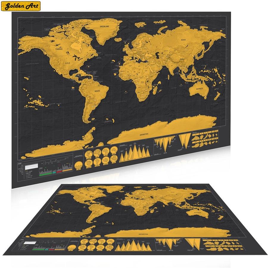 Deluxe World Scratch Map Map