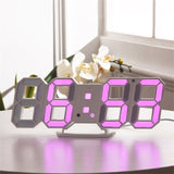 3D LED Digital Clock Snooze Bedroom Desk Alarm Clocks Hanging Wall Clock 12/24 Hour Calendar Thermometer Home Decor Gift