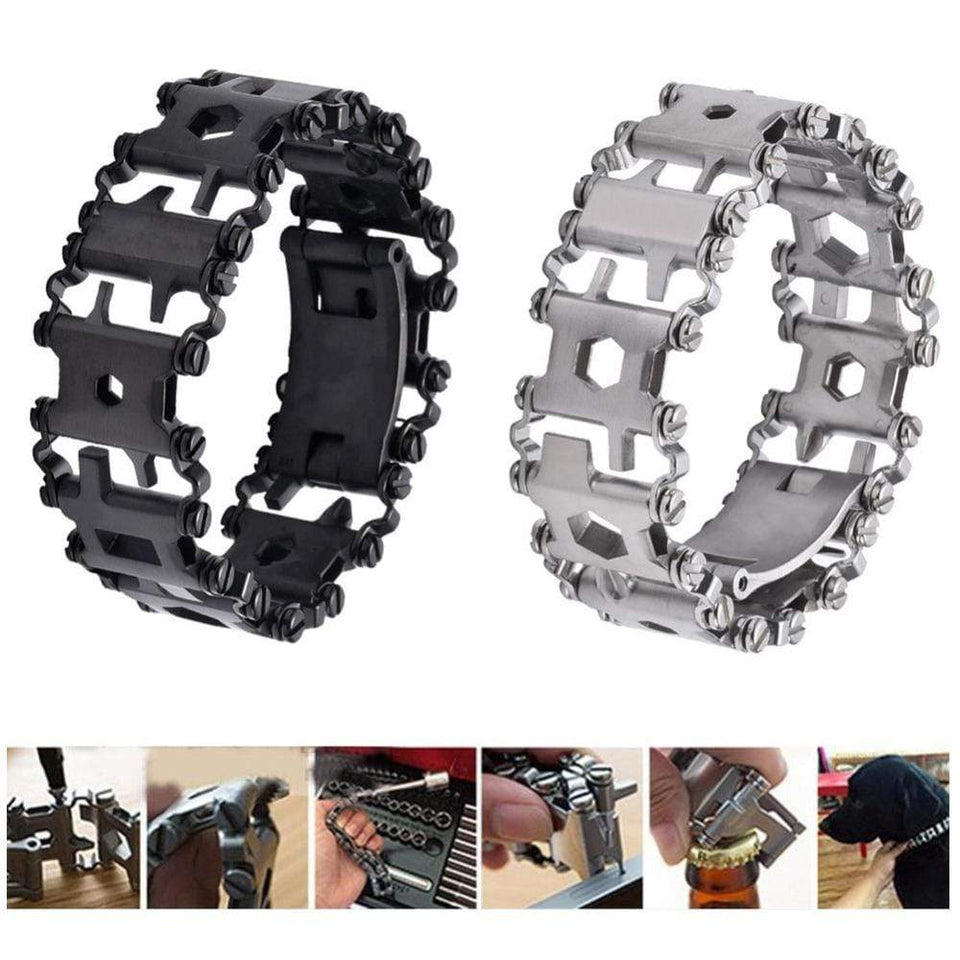 29 in 1 Multi functional Tread Bracelet Stainless Steel Tools Kit