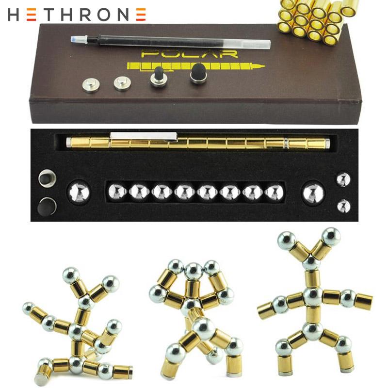 Hethrone Gold Luxury magnetic force Ballpoint Pen Optional Minimalism Superfine Touch screen Ball pen for DIY writing supplies